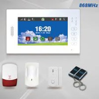 Alarme sans fil 30 zones écran tactile 7' - réseau GSM et fixe